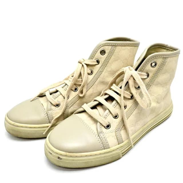 Gucci #34 1/2 approx. 22.5cm Women's Sneakers 426189 Canvas in Black Canvas from Elady, photo 1 of 1