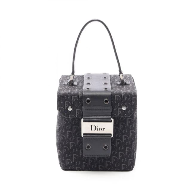 Dior Handbag Street Chic Trotter Black Canvas Leather Vanity Bag in Black Canvas from The Reluxe, photo 1 of 1