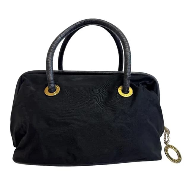 Celine Circle Logo Vintage Nylon Handbag Black in Black Nylon from The Reluxe, photo 1 of 1