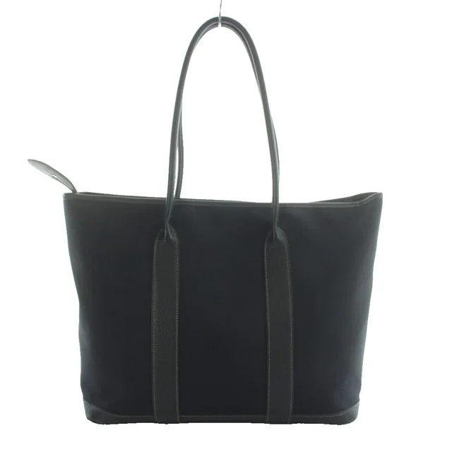 Hermès Garden Zip MM Tote Bag Toile Officier Leather Black in Black Leather from The Reluxe, photo 1 of 1