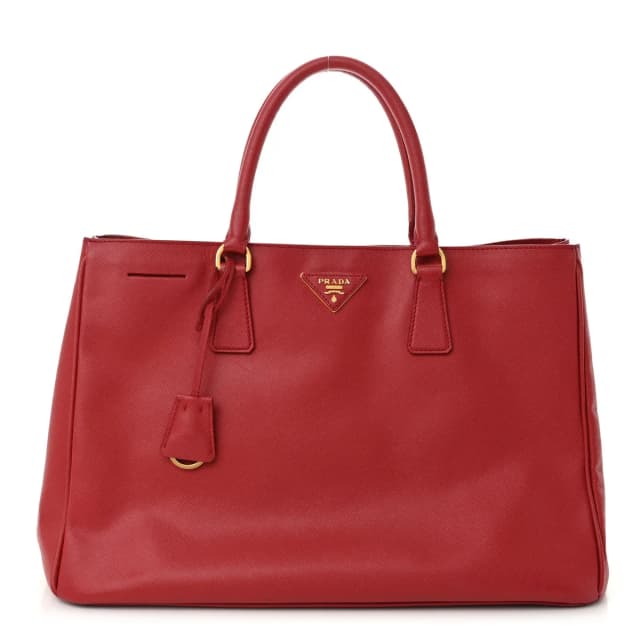 Prada Galleria Double Zip Tote Saffiano Leather Bag - Fuoco in Saffiano leather from H&T, photo 1 of 1