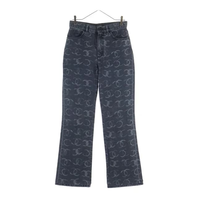 Chanel CC Logo Sequin Pants in Denim from The Reluxe, photo 1 of 1