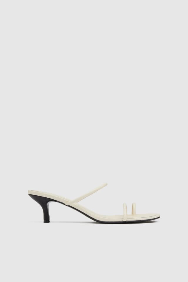 St Agni Minimal Strap Heel - Ecru, image 1 of 1 from St. Agni