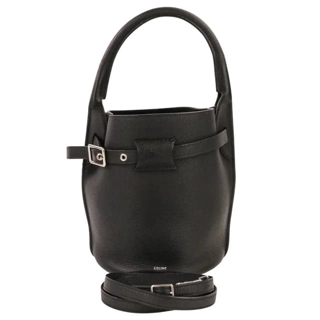 Celine Leather Big Bucket Nano Shoulder Bag Black in Black Leather from The Reluxe, photo 1 of 1