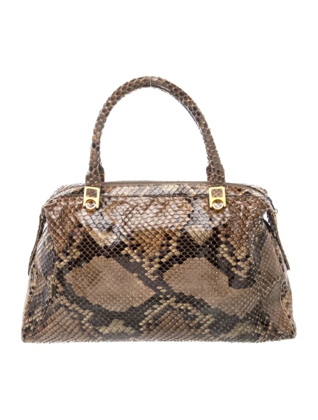 Judith Leiber Top Handle Bag in multicolor Python from The RealReal, photo 1 of 1