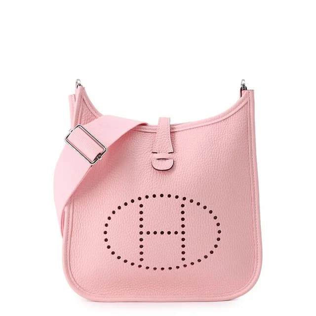Hermès Shoulder Bag Evelyne 3 23 Rose Sakura Silver Taurillon Clemence in Pink Clemence leather from The Reluxe, photo 1 of 1