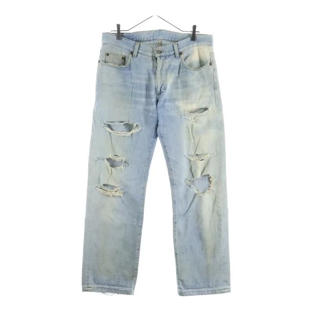 Gucci Distressed Organic Denim Pants Indigo in Denim from The Reluxe, photo 1 of 1