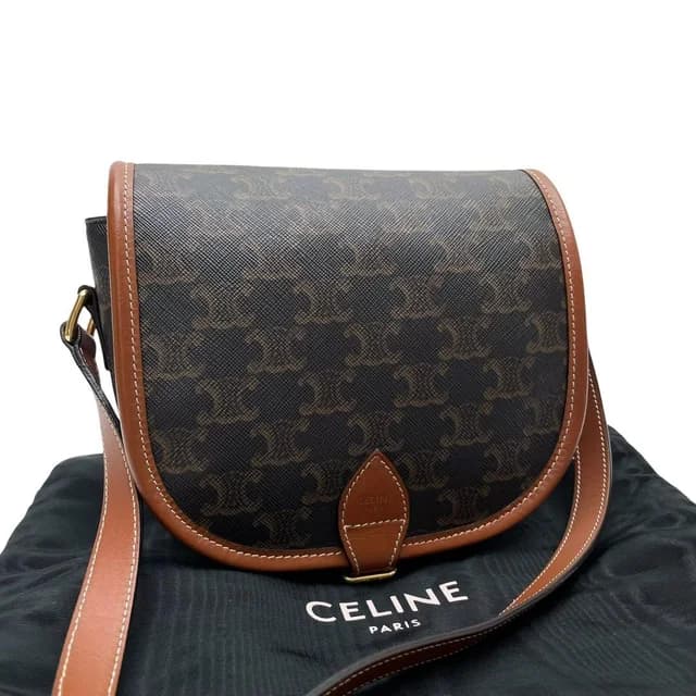 Celine Macadam Triomphe Falco Shoulder Bag Brown in Brown from The Reluxe, photo 1 of 1
