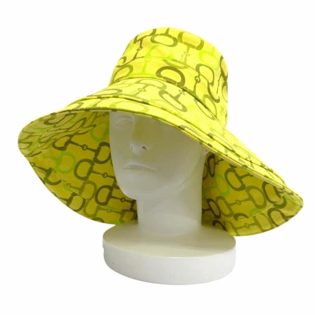 Gucci Cotton 100% Collection GG Horsebit Print Wide Brim Hat Yellow in Yellow from The Reluxe, photo 1 of 1