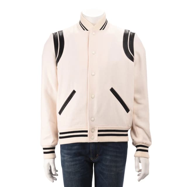 Saint Laurent Wool & Lambskin Teddy Jacket FR 50 in Cream Lambskin from Blue Spinach, photo 1 of 1