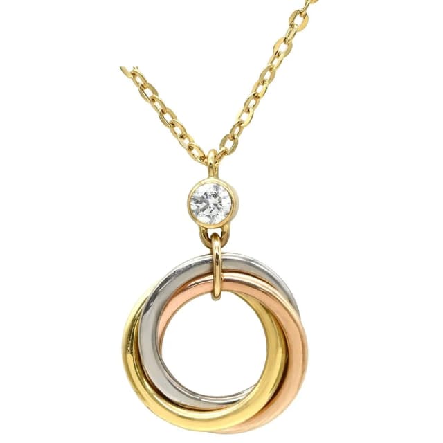 Cartier Necklace Baby Trinity Diamond Yellow Gold White Pink 18k in White from The Reluxe, photo 1 of 1