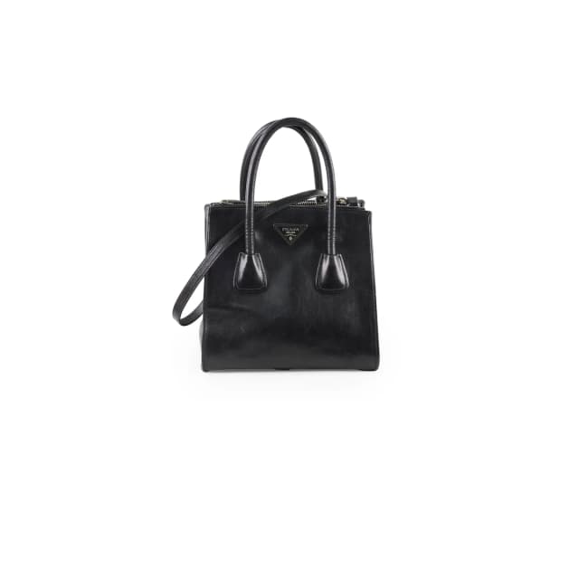 Prada Twin Pocket Tote Black in Black Leather from The Purse Affair, photo 1 of 1
