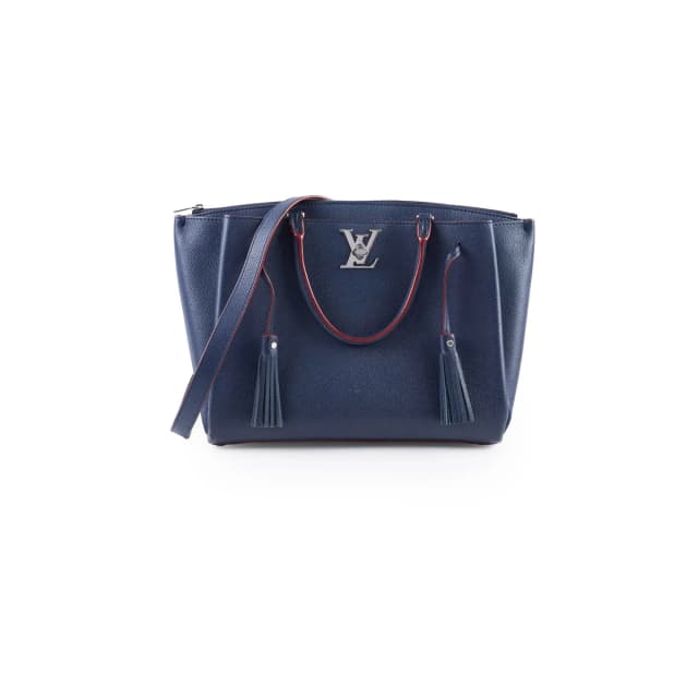 Louis Vuitton Lock Me Tote Navy Blue in Navy Leather from The Purse Affair, photo 1 of 1