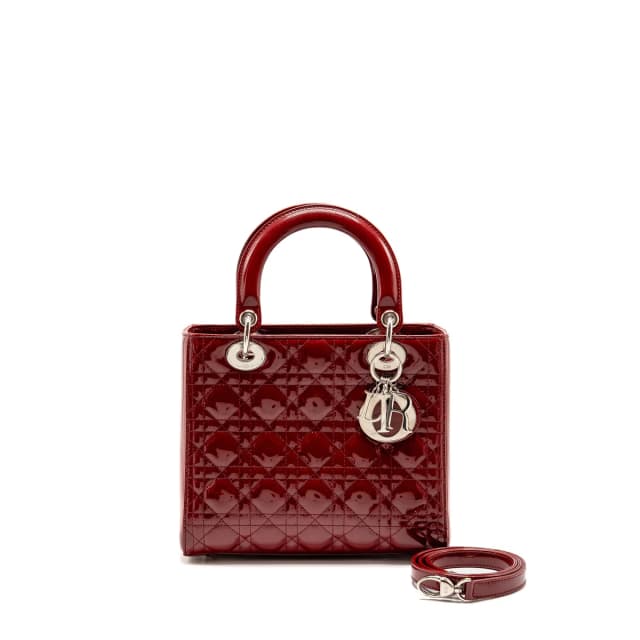 Medium Lady Dior Patent red SHW in Red Patent leather from EMIER, photo 1 of 1