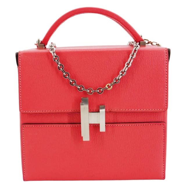 Hermès Cinhetic Boxy Leather Top Handle Shoulder Bag Pink in Pink Leather from Dallas Designer Handbags, photo 1 of 1