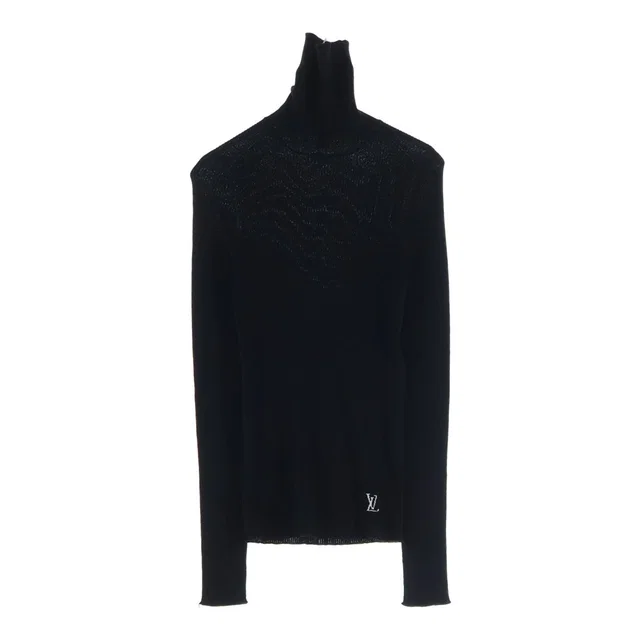 Louis Vuitton Long Sleeved Wool Knit Sweater Long Sleeve Black in Black Wool from The Reluxe, photo 1 of 1