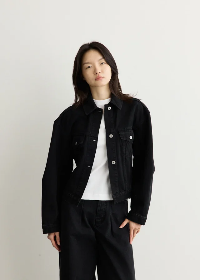 Jacquemus La Veste De-Nimes Jacket in BLACK, image 1 of 1 from Incu