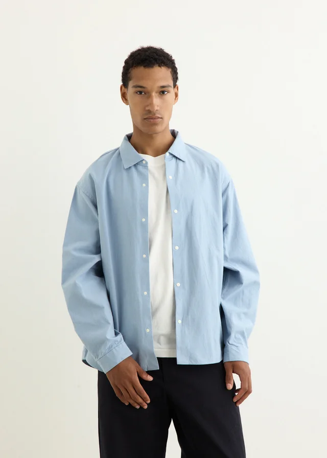 Yaeca Comfort Extra Wide Shirt in SAX, image 1 of 1 from Incu