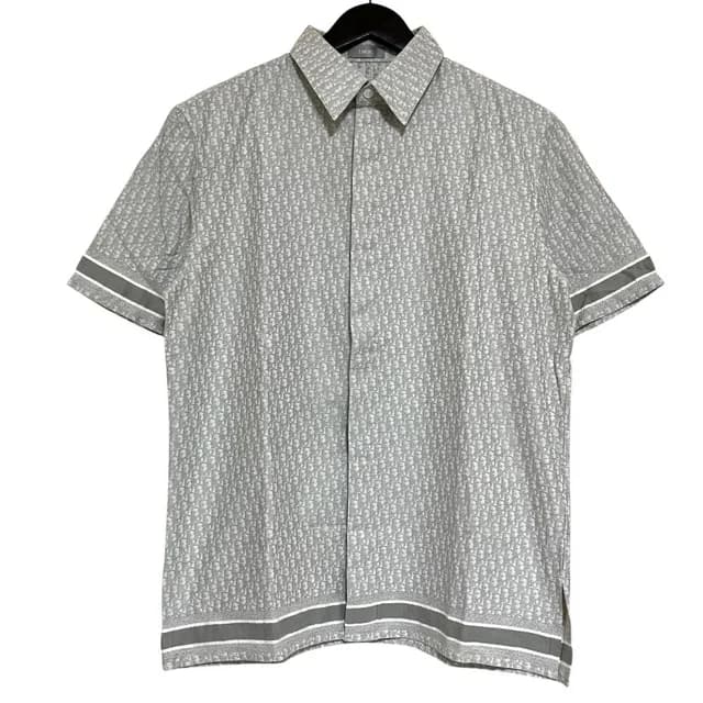 Dior Homme Oblique Jacquard Shirt 40 Gray Spring Summer Fall Winter in Grey from The Reluxe, photo 1 of 1