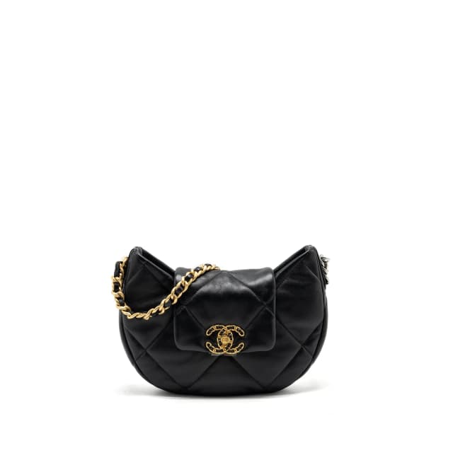 Chanel 24C Hobo shoulder bag lambskin Black Multicolour hardware (microchip) in Black Lambskin from EMIER, photo 1 of 1