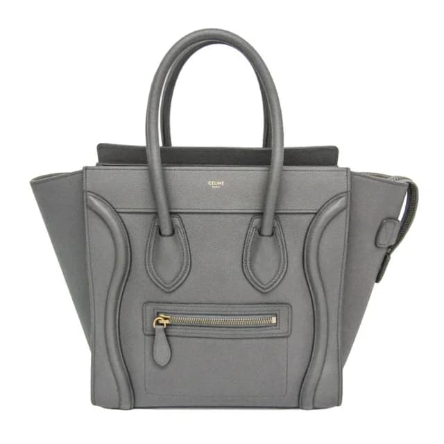 Celine Luggage Micro Shopper 167793 Women's Leather Handbag Gray in Gray Leather from Elady, photo 1 of 1