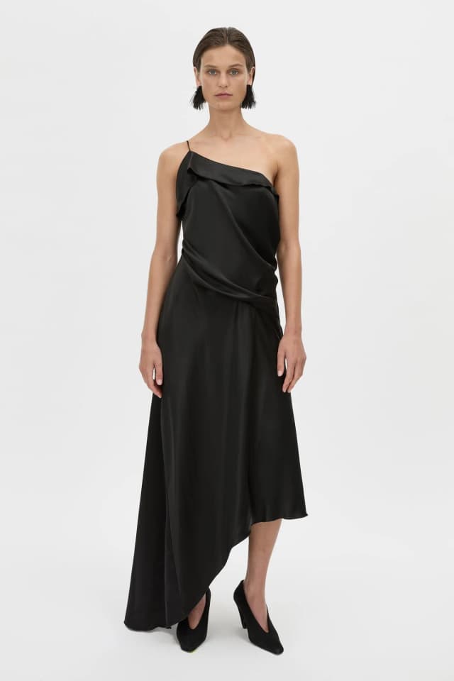 C&M CAMILLA AND MARC SALE Odessa Midi Dress in black, image 1 of 1 from Camilla and Marc