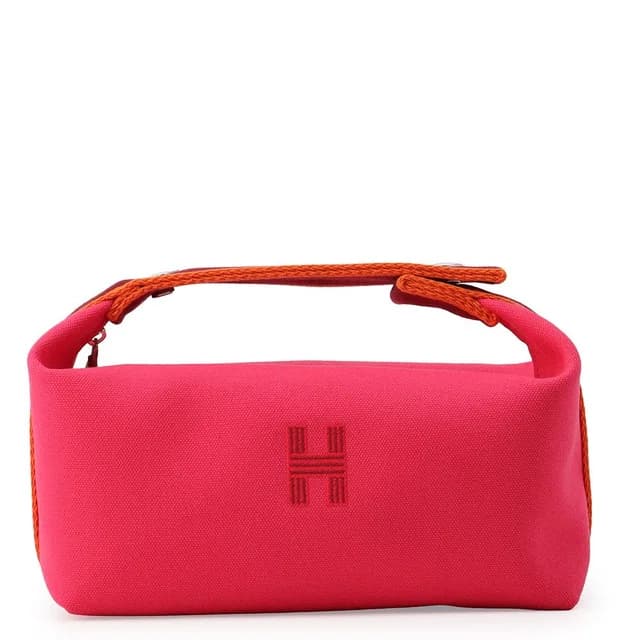 Hermès Handbag Bride-a-Brac PM Hibiscus Silver Canvas Pouch in Silver Canvas from The Reluxe, photo 1 of 1