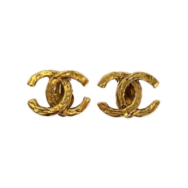 Chanel Vintage CC Logo Earrings Gold in Gold from The Reluxe, photo 1 of 1