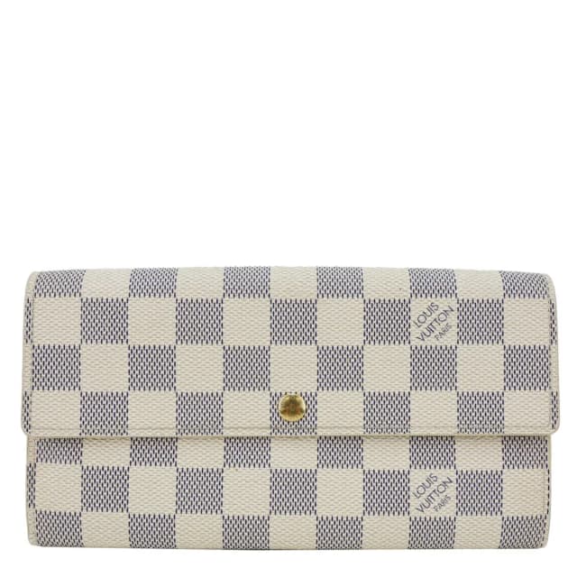 Louis Vuitton Sarah Damier Azur Wallet White in White Coated canvas from Dallas Designer Handbags, photo 1 of 1