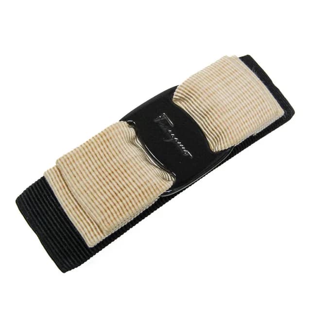 Ferragamo Vara Cotton,Metal Women's Barrette Black,Yellow in Black/Yellow Cotton, Metal from Elady, photo 1 of 1