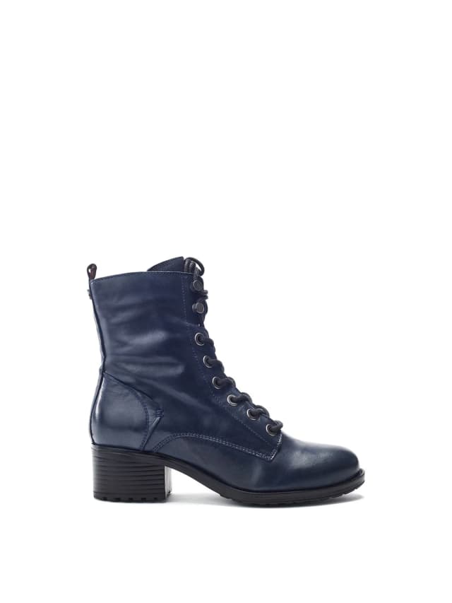 Moda In Pelle Bezzy Leather Ankle Boots Blue in NAVY, image 1 of 1 from Fenwick