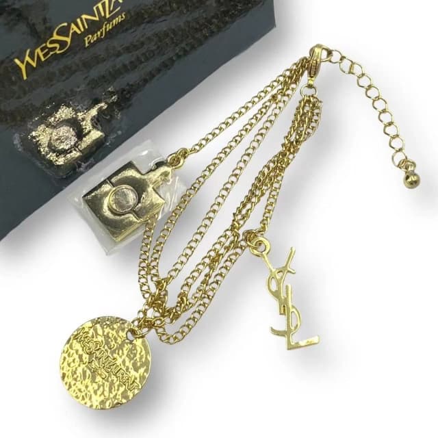 Saint Laurent Yves Bracelet Logo Chain Gold in Gold from The Reluxe, photo 1 of 1