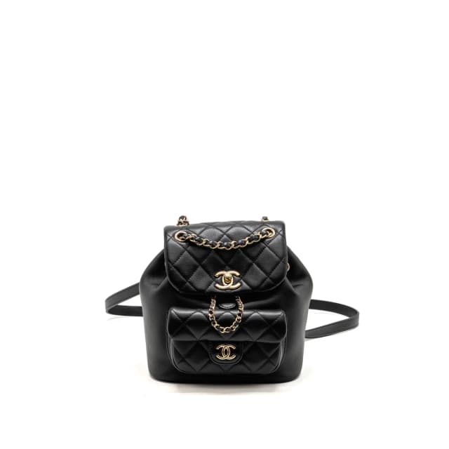 Chanel mini duma backpack Calfskin black LGHW (microchip) in Black Calfskin from EMIER, photo 1 of 1