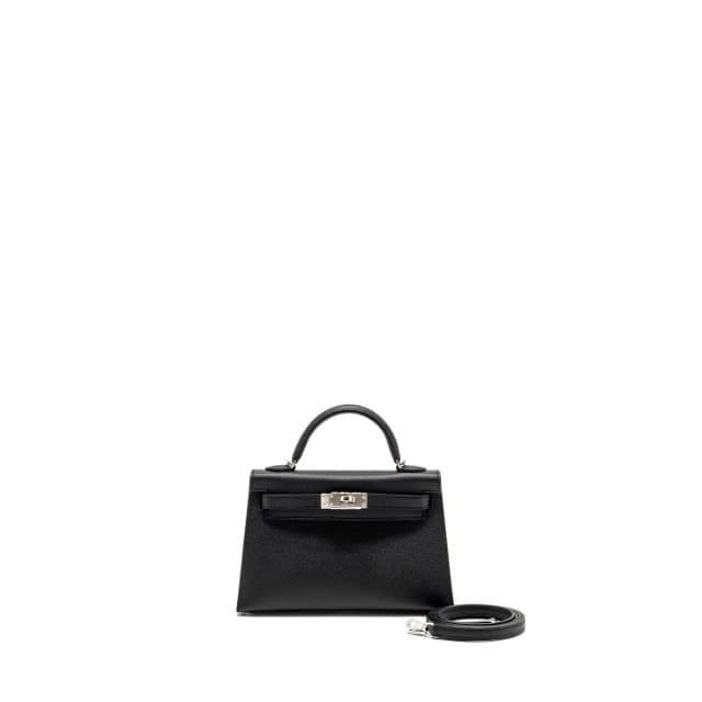 Hermès Mini Kelly II epsom Black SHW stamp G in Black Epsom leather from EMIER, photo 1 of 1