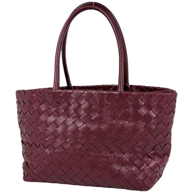 Bottega Veneta Handbag Intrecciato Leather Bordeaux in Burgundy Woven leather from The Reluxe, photo 1 of 1
