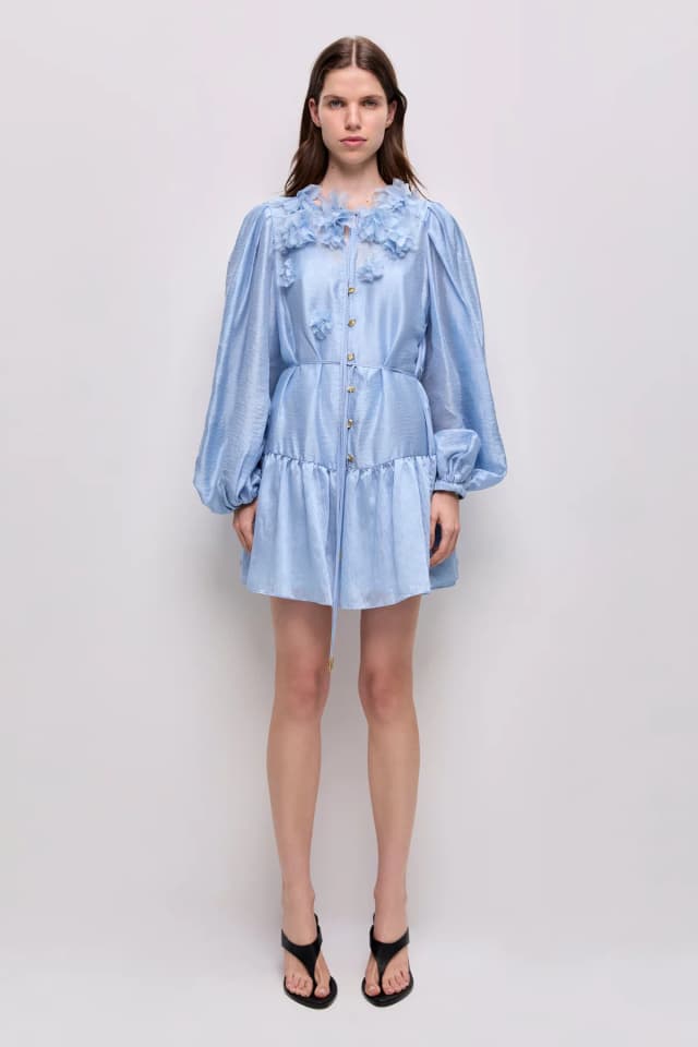 AJE Demi Mini Dress in BLUE BELL, image 1 of 1 from Aje
