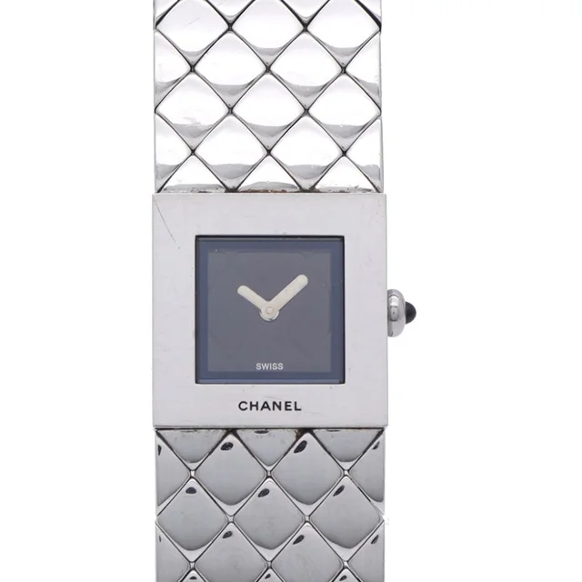 Chanel Quilted Quartz Watch SS Black Dial in Black from The Reluxe, photo 1 of 1