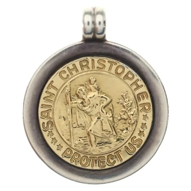 Tiffany & Co. St Christopher Pendant Yellow Gold Silver 18k in Yellow from The Reluxe, photo 1 of 1