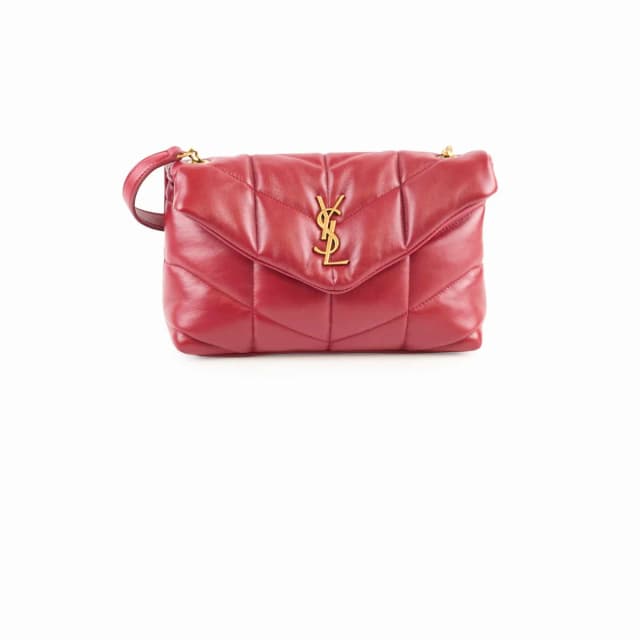 Saint Laurent Toy Lou Puffer Red in Red Lambskin from The Purse Affair, photo 1 of 1