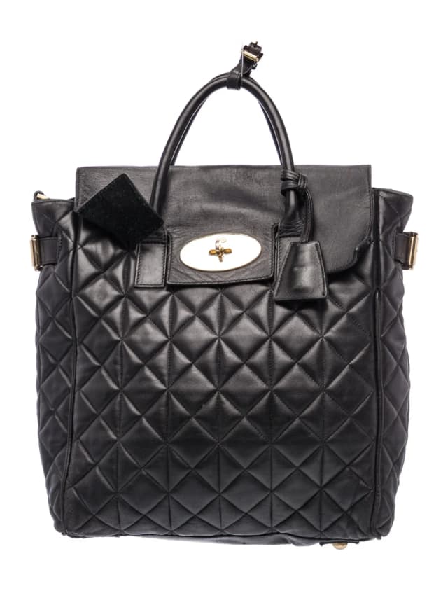 Mulberry Quilted Top Handle Bag in black Suede from The RealReal, photo 1 of 1