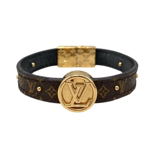 Bracelet LV Circle Monogram LV Logo Gold in Gold Lambskin from The Reluxe, photo 1 of 1