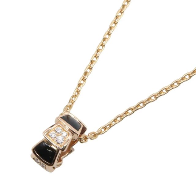 Bvlgari Necklace Serpenti Onyx Diamond 42 44 18K Pink Gold in Pink from The Reluxe, photo 1 of 1