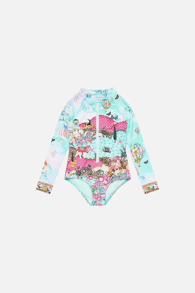 Camilla eBoutique KIDS LONG SLEEVE ZIP FRONT PADDLE SUIT MINIATURE MOMENTS, image 1 of 1 from CAMILLA