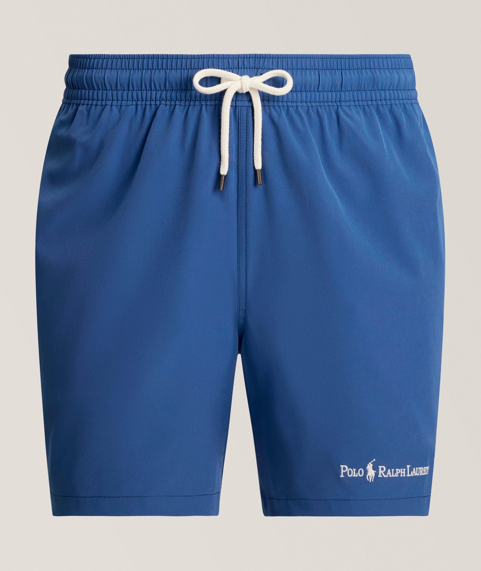 Polo Ralph Lauren Traveler Classic Logo Swim Trunks in Blue 90% polyester, 10% elastane, image 1 of 1 from Harry Rosen