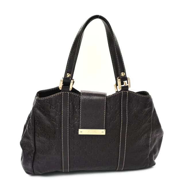 Gucci GG Monogram Guccissima Tote Leather Bag - Brown in Brown Leather from H&T, photo 1 of 1