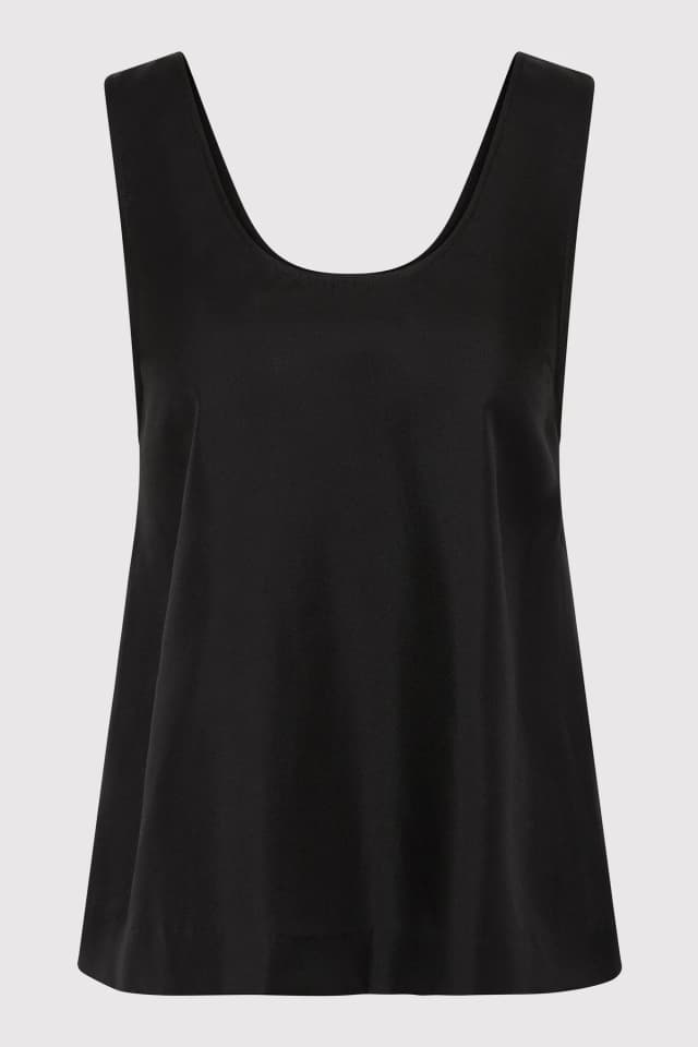 St Agni Jordan Button Up Top - Black, image 1 of 1 from St. Agni