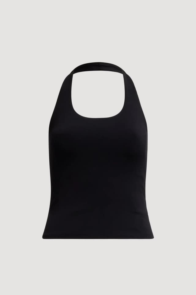 Athletica Active Halter Tank 168 in BLACK, image 1 of 1 from Aje