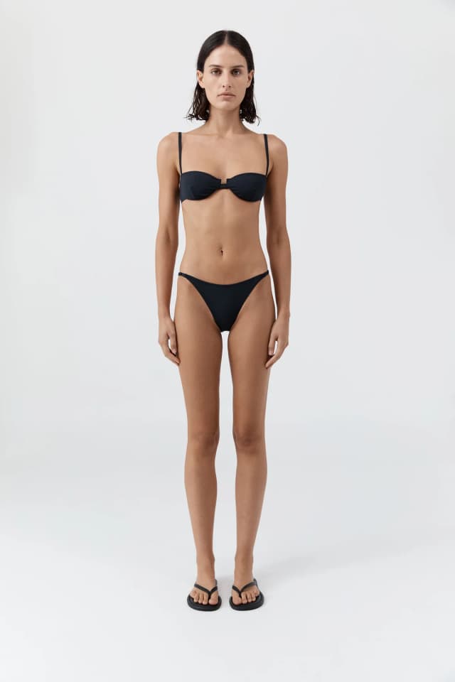 St Agni Balconette Bikini Top - Black, image 1 of 1 from St. Agni