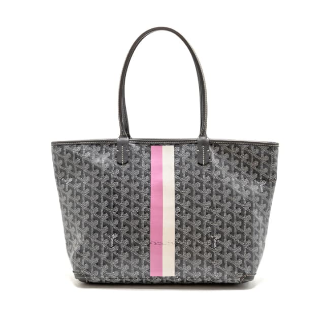 Goyard Artois PM Bag Goyardine Canvas/Calfskin Grey/Pink/White in White Calfskin from EMIER, photo 1 of 1