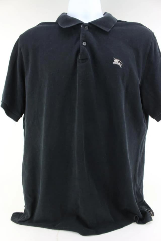 Burberry Black Large Horse Logo Polo Shirt in Black from Bagriculture, photo 1 of 1